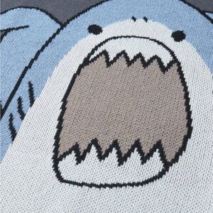 Cute Shark Cartoon Retro Loose Sweater
